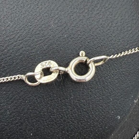 Natural Blue Turquoise Infinity Love Circle Pendant Necklace 925 Sterling Silver - Picture 6 of 6